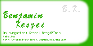 benjamin keszei business card